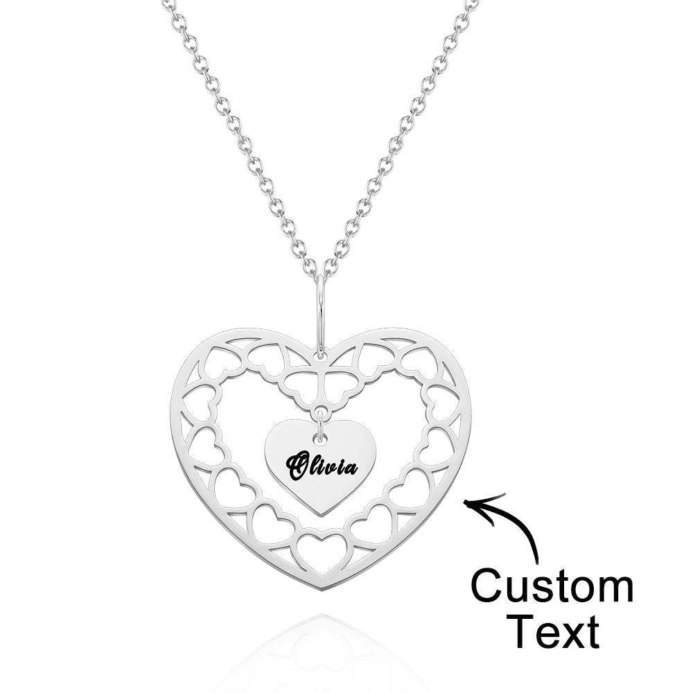 Collana Con Incisione Personalizzata Collana Con Cuore Regalo Per Lei - soufeelit