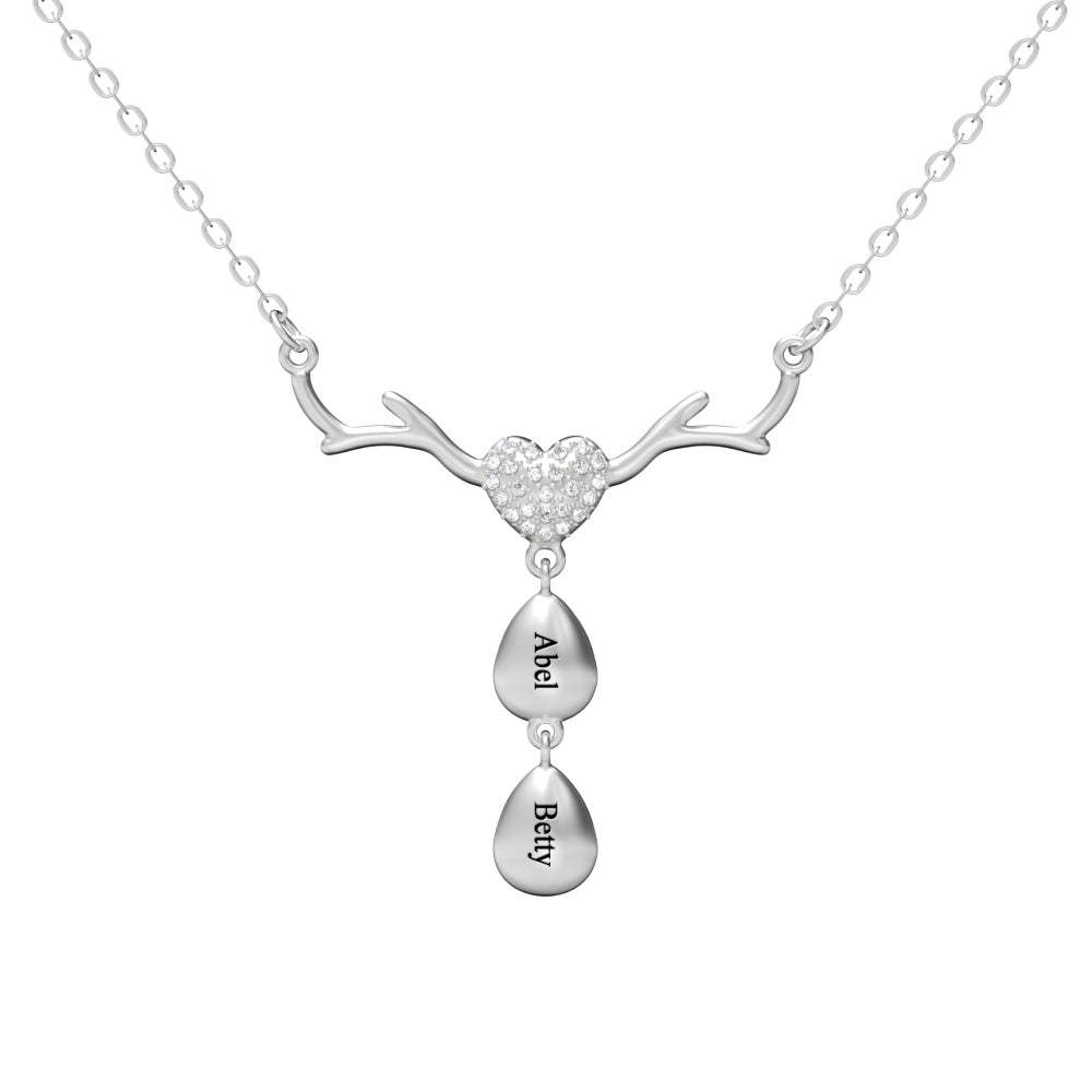 Collana Personalizzata Per La Mamma Collana Personalizzata Con Goccia D'acqua Incisa - soufeelit