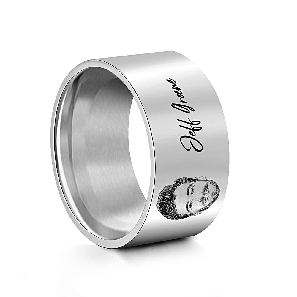 Anello Da Uomo Personalizzato Con Parole Incise Regalo Perfetto Per Le Coppie In Occasione Dell'Anniversario O Per La Festa Del Papà