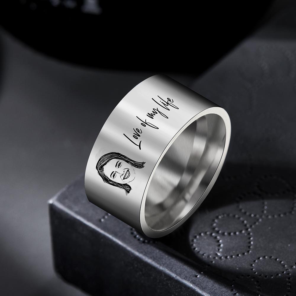 Anello Da Uomo Personalizzato Anello Fotografico Personalizzato Con Fidanzata Incisa Regalo Perfetto Per Il Fidanzato A San Valentino - soufeelit