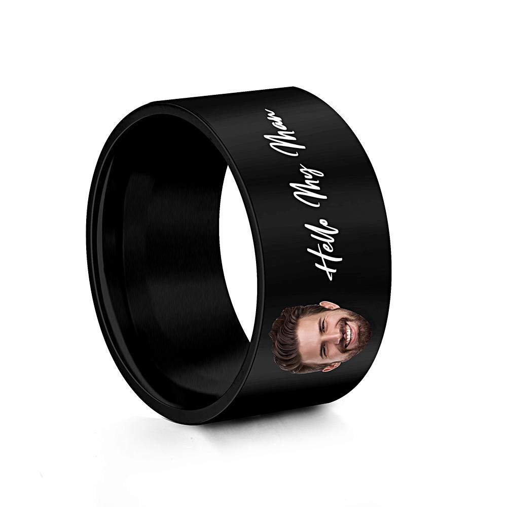 Anello Personalizzato Con Foto Incisa Anello Con Sigillo Da Uomo Personalizzato Anello Con Nome Da Donna Famiglia Festa Del Papà Regalo Fidanzato Marito - soufeelit