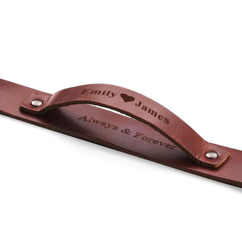Braccialetto In Pelle Personalizzato Con Messaggio Segreto Per Uomo, Regalo Per Fidanzato - soufeelit