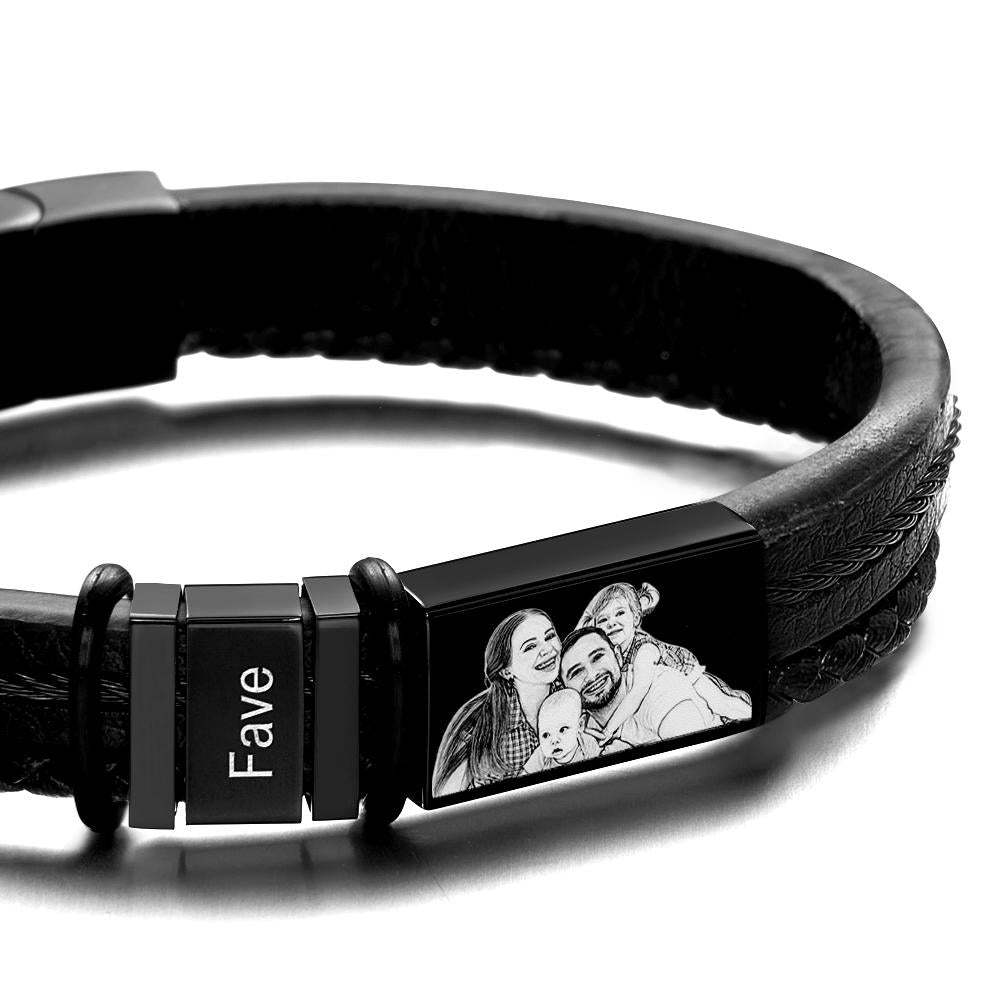 Braccialetti Personalizzati Braccialetti Personalizzati Con 1-6 Nomi Con Regalo Ricordo Fotografico Per Uomo - soufeelit