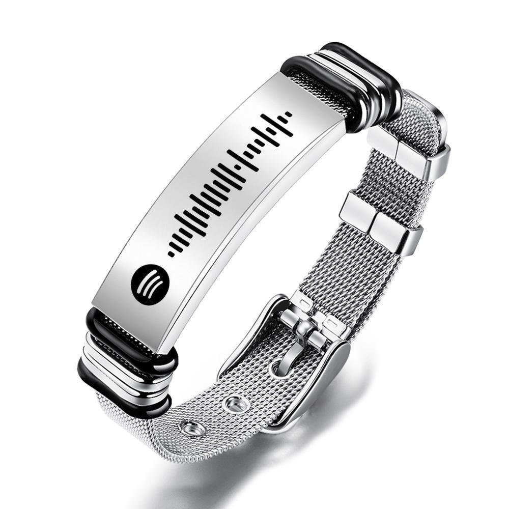 Scannable Spotify Code Bracciale Bracciale Da Uomo Bracciale Con Canzoni Musicali Personalizzate Regali In Acciaio Inossidabile Per Lui