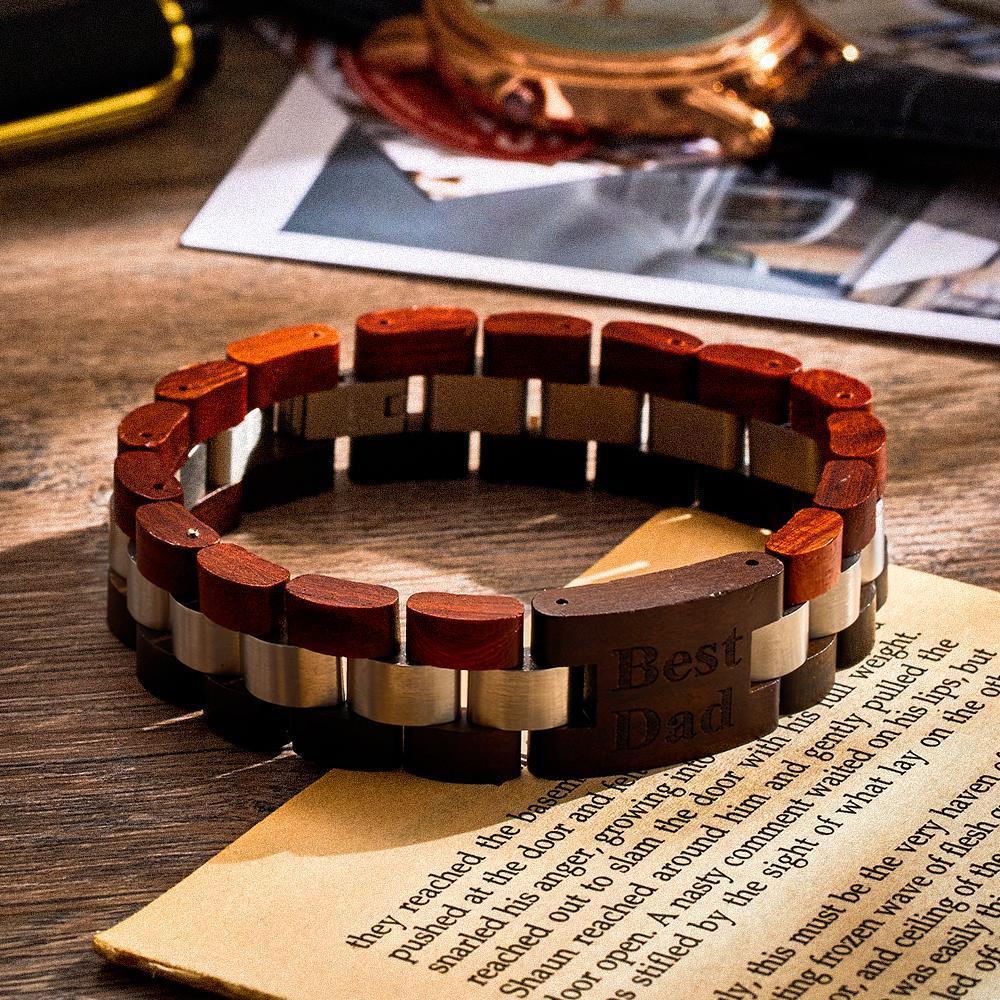 Bracciale Con Incisione Personalizzata Bracciale Con Incenso In Legno Di Sandalo Per Uomo