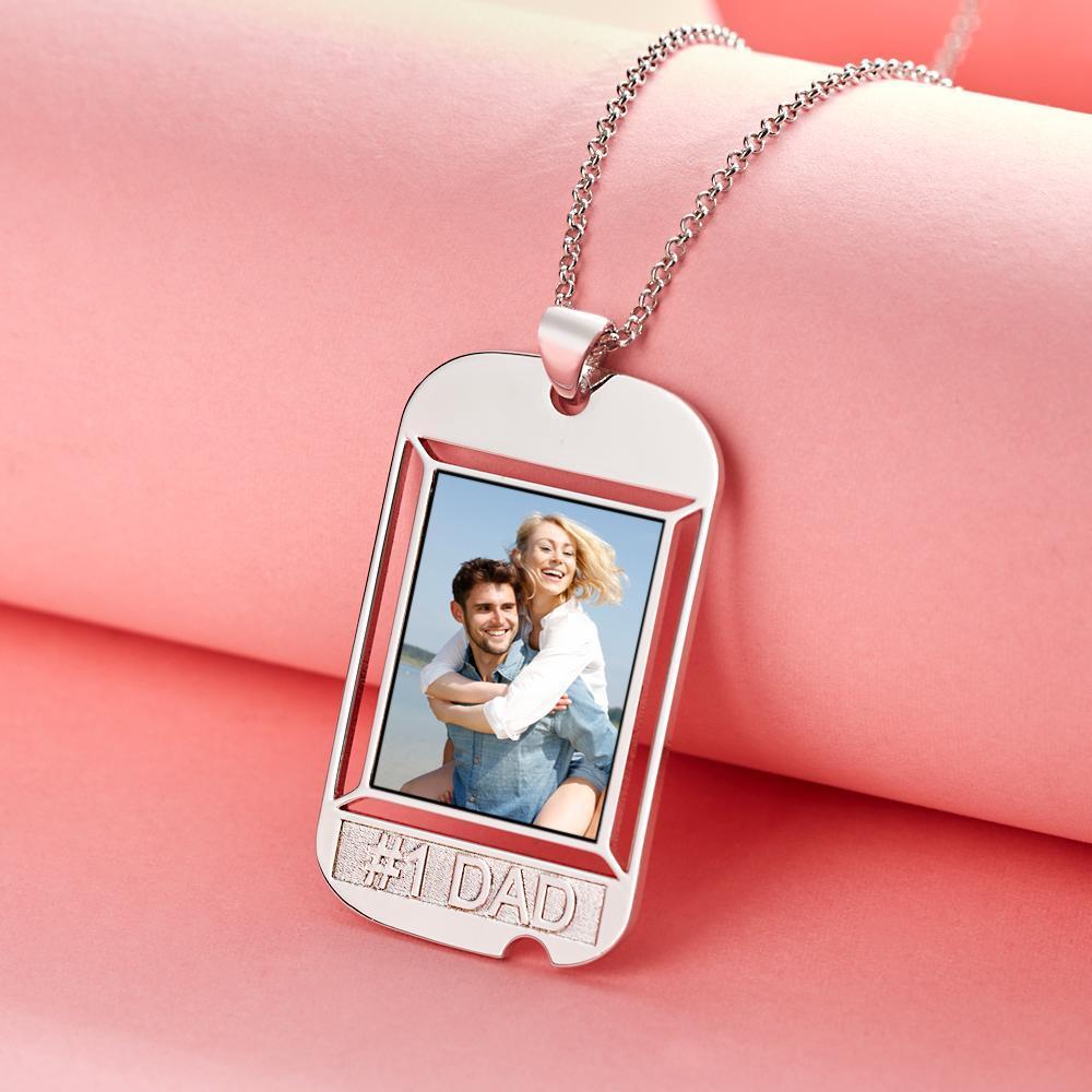 Regalo Souvenir Con Cartellino Quadrato Personalizzato Con Collane Incise Con Foto