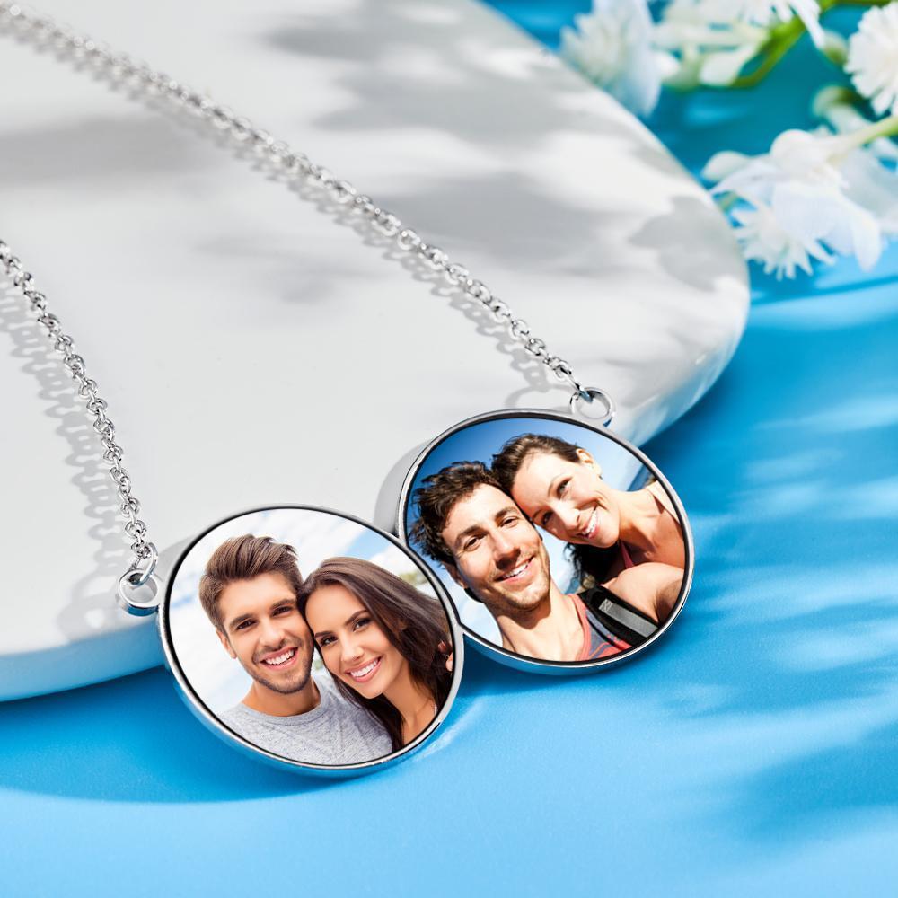 Collane Con Foto Personalizzate Ciondolo Con Foto A Doppio Giro Orizzontale