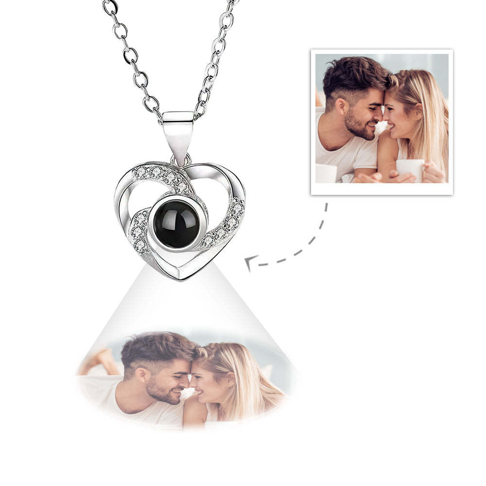 Collana Con Proiezione Personalizzata Collana Con Foto A Cuore Elegante Regalo Per Lei - soufeelit