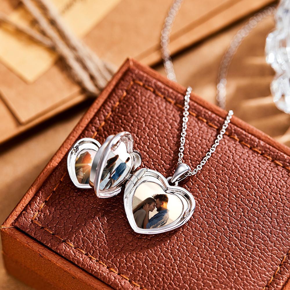 Collana Medaglione Ti Amo Fino Alla Luna E Ciondolo Medaglione Posteriore 4 Foto Medaglione Regalo Per Le Donne - soufeelit