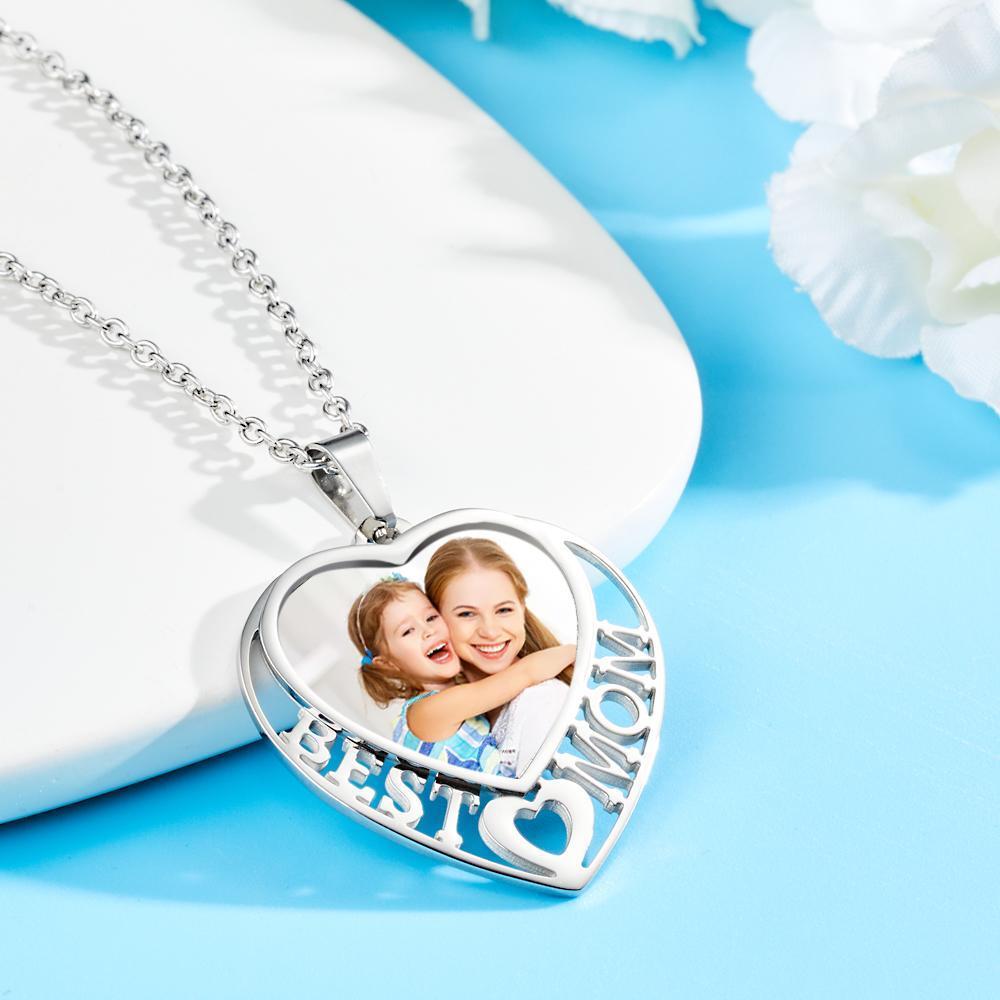 Foto Personalizzata Love Heart Picture Collana Con Ciondolo Piccoli Gioielli Per Lei