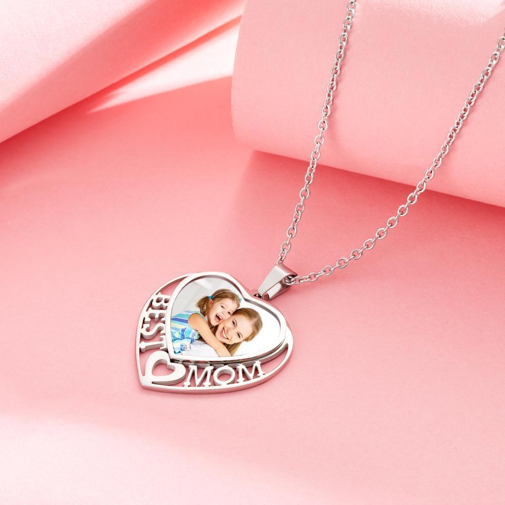 Foto Personalizzata Love Heart Picture Collana Con Ciondolo Piccoli Gioielli Per Lei