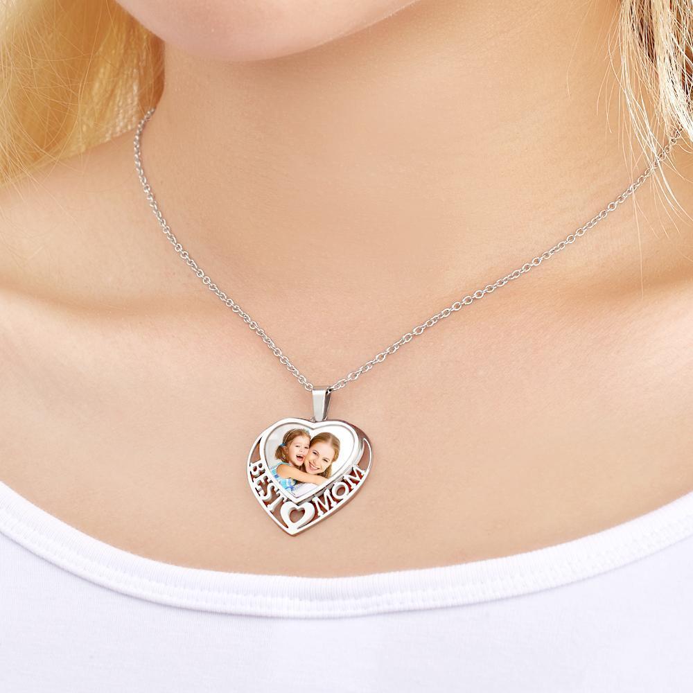 Foto Personalizzata Love Heart Picture Collana Con Ciondolo Piccoli Gioielli Per Lei
