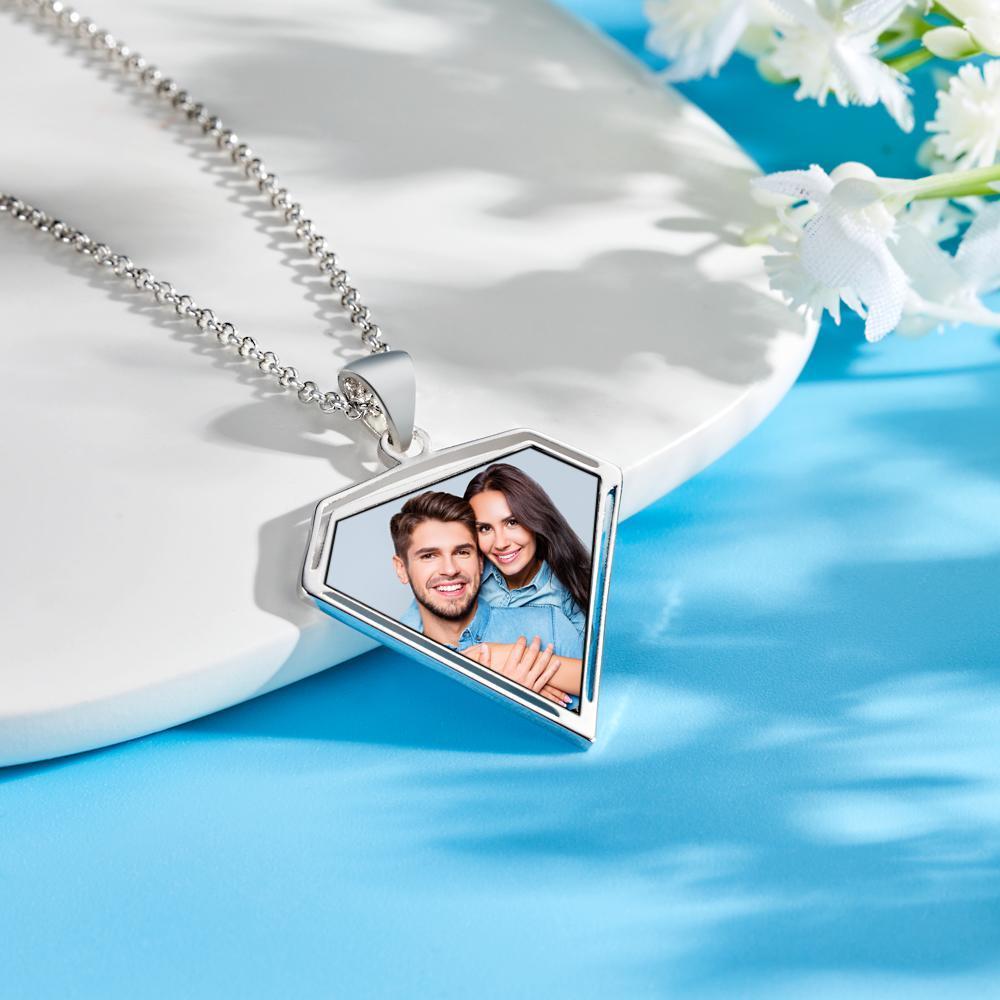 Collane Foto Personalizzate Ciondolo Triangolare Ciondolo Stile Super Personalità