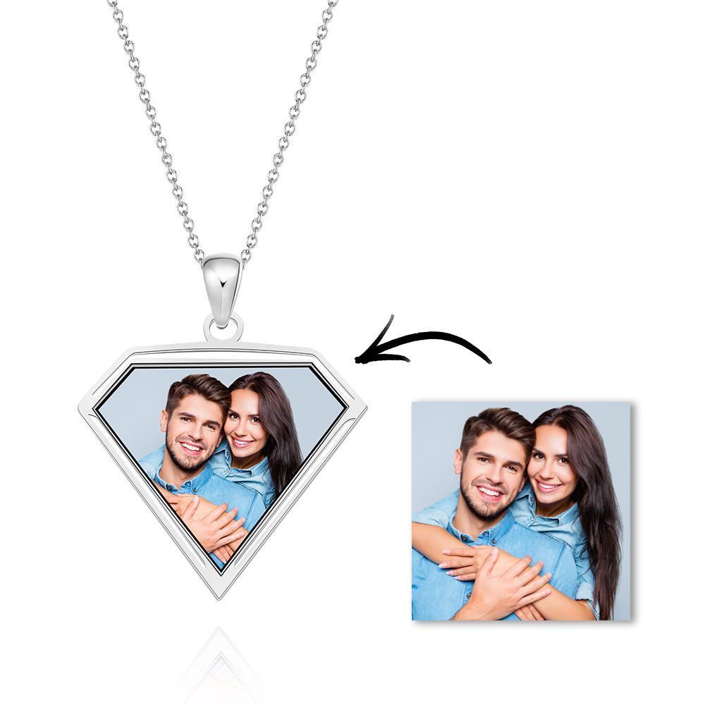 Collane Foto Personalizzate Ciondolo Triangolare Ciondolo Stile Super Personalità