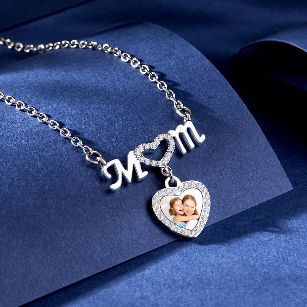 Collana Con Foto Personalizzata Collana Con Cuore Collana Con Foto Regalo Per La Mamma - soufeelit