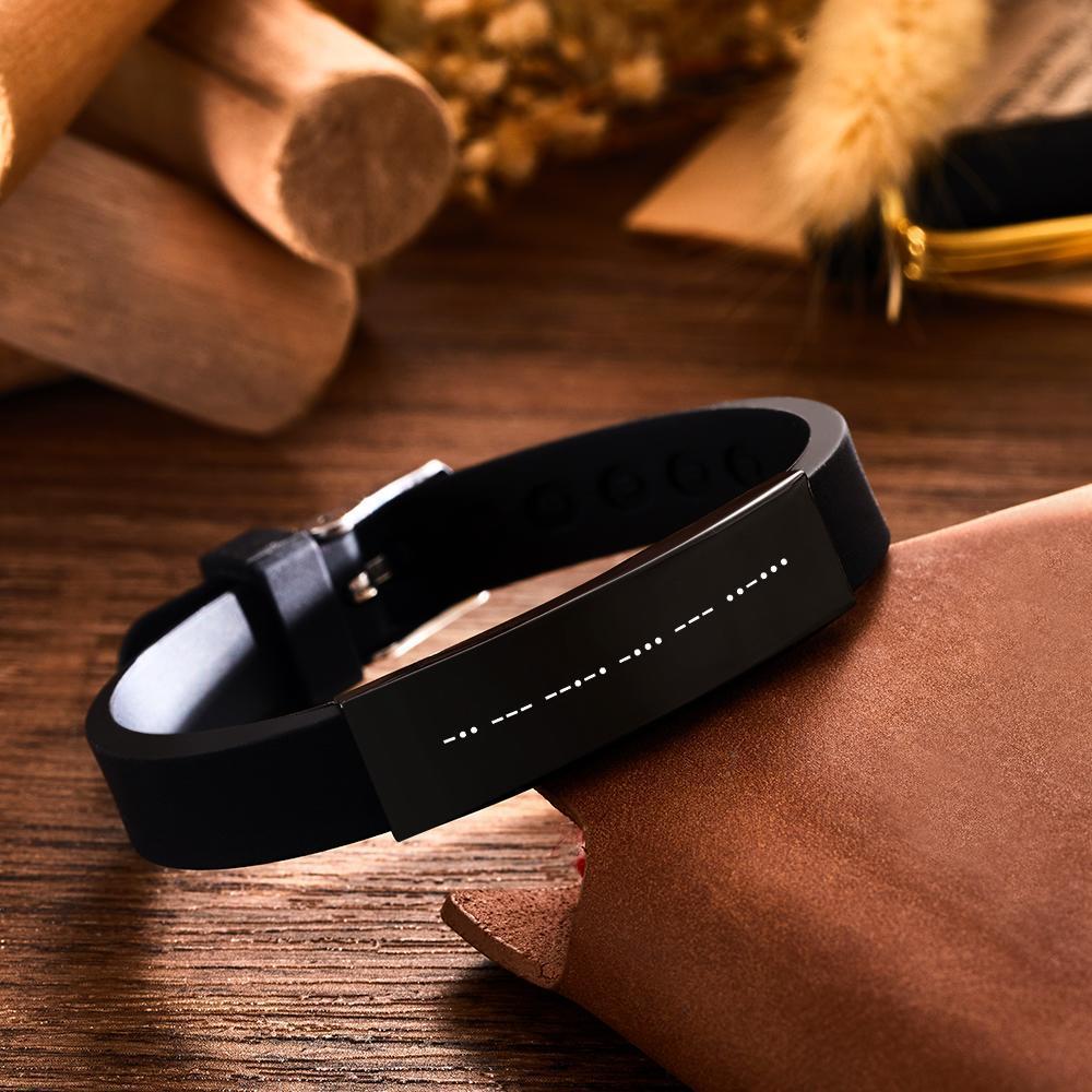 Bracciale Personalizzato Codice Morse Regalo Di Anniversario Per Coppia