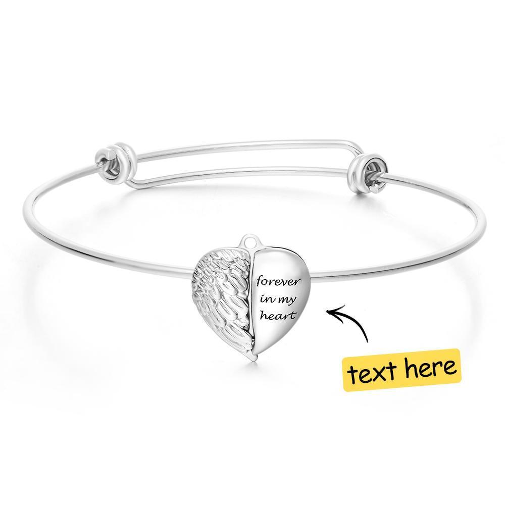 Braccialetto Con Foto Incisa Personalizzata Bracciale Con Medaglione Con Foto Intagliata A Cuore Regalo Per Lei