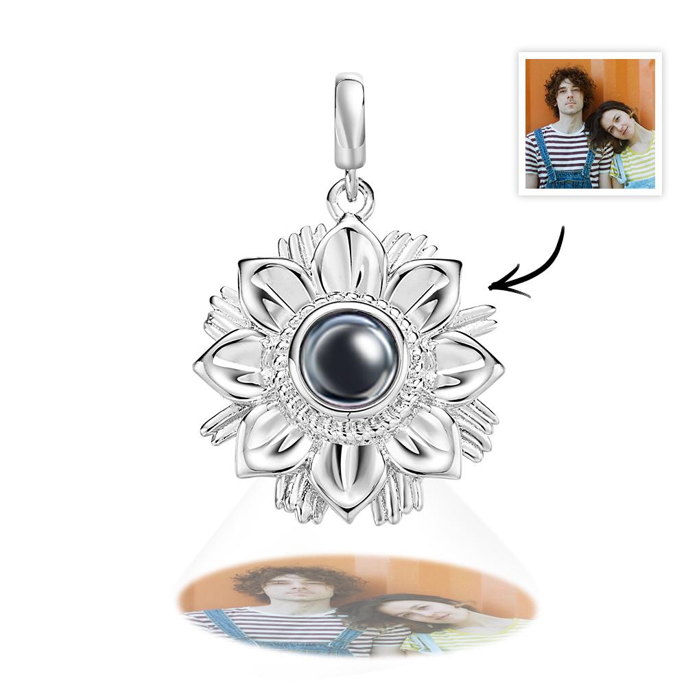 Proiezione Girasole Ciondolo Con Foto Personalizzato Ciondola Il Fascino Personalizza Il Tuo Momento Meraviglioso Con Il Tuo Amante - soufeelit