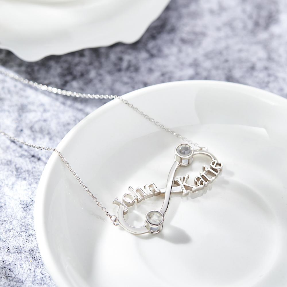Collana Con Proiezione Incisa Personalizzata Simbolo Dell'infinito Commemora I Regali - soufeelit