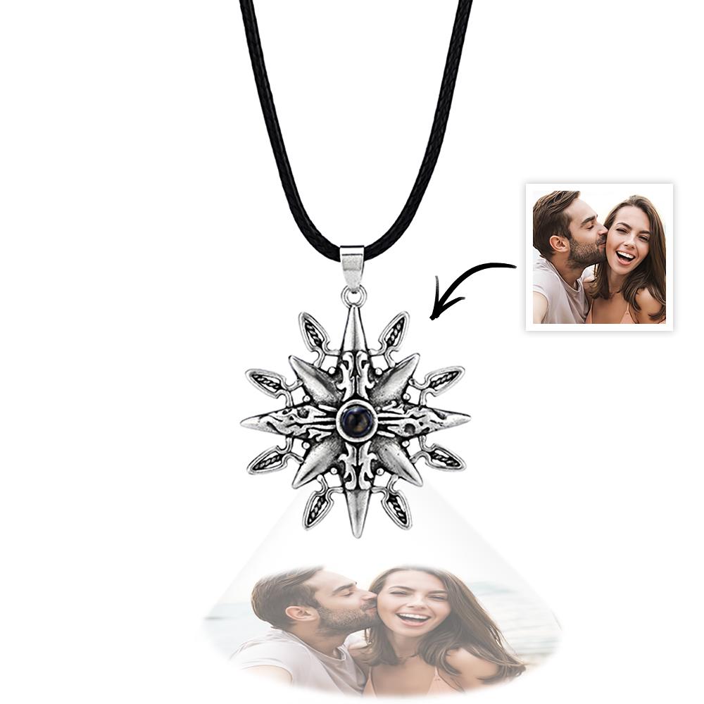 Collana Da Uomo Personalizzata Con Proiezione Di Foto Di Fiori Di Spina Per Lui Regalo Significativo E Commemorativo - soufeelit