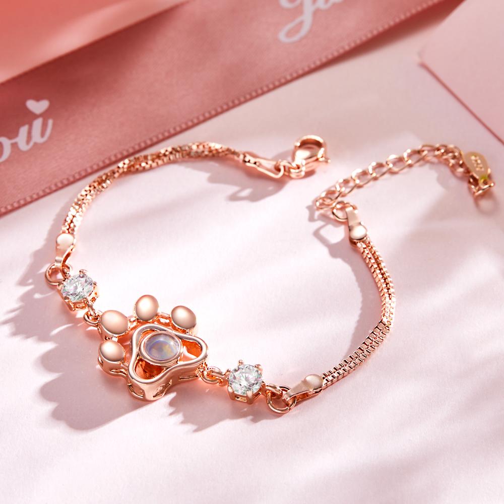 Bracciale Con Foto Personalizzata Pet Paw Projection Bracciale Pet Theme - soufeelit