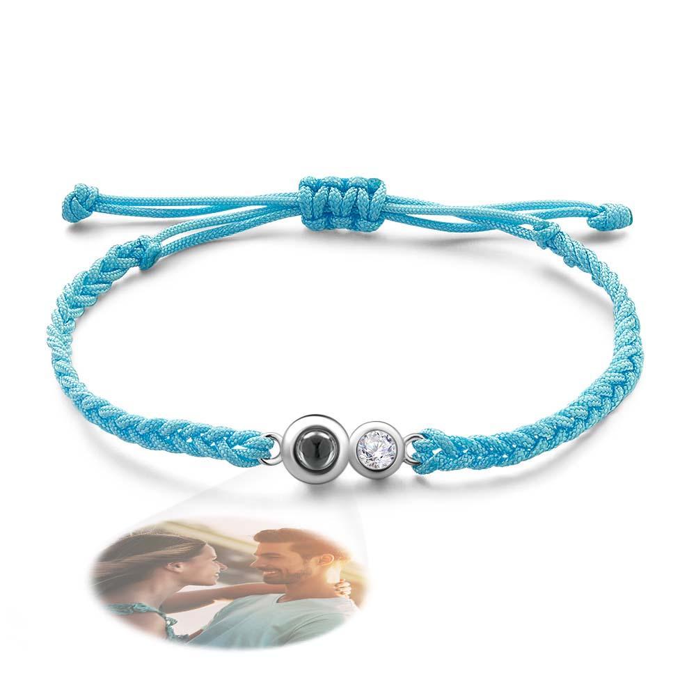 Personalizzato Birthstone E Braccialetto Di Proiezione Dell'immagine Bel Regalo Commemorativo Regalo Di Nozze Per Lui Lei - soufeelit