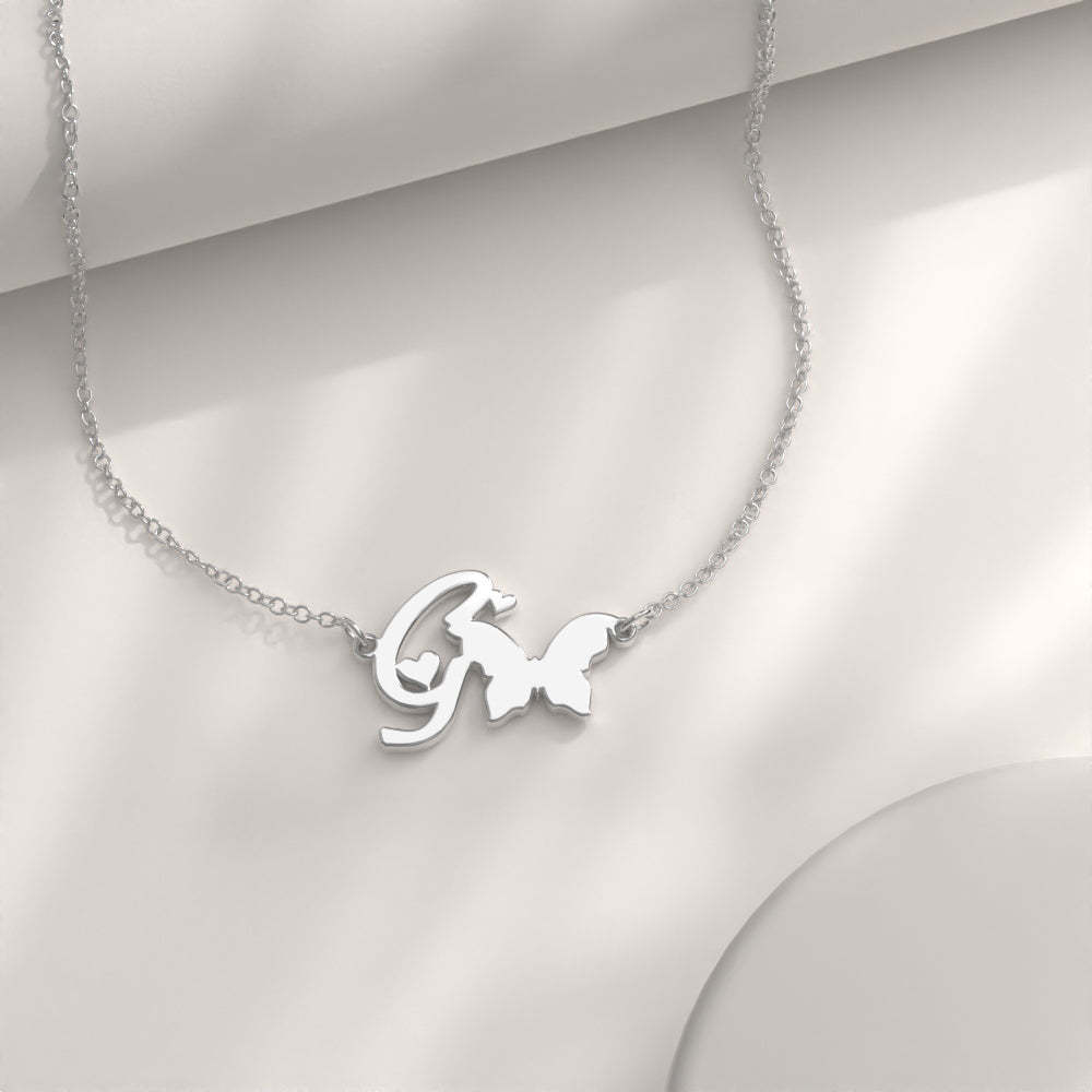 Collana Personalizzata Collana Donna Regalo, Collana Personalizzata Con Una Farfalla - soufeelit