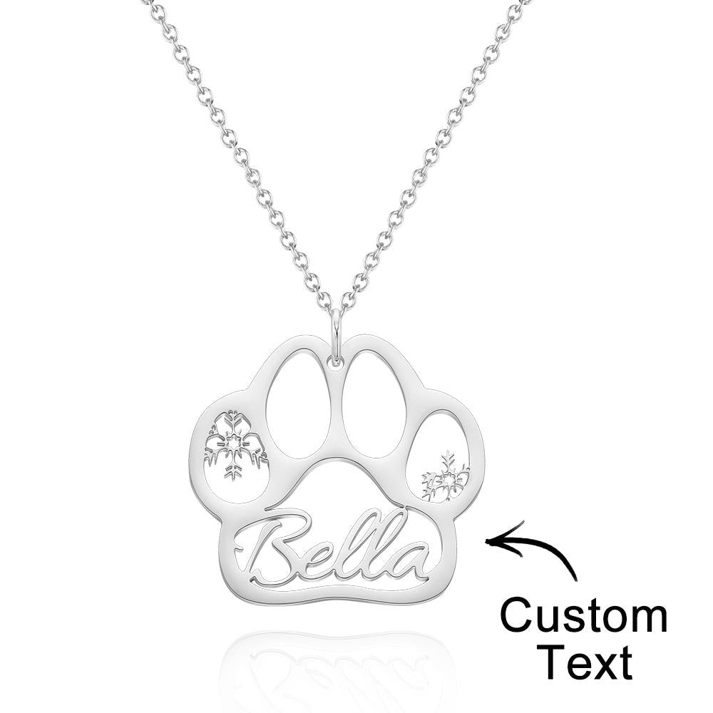 Collana Con Incisione Personalizzata Dog Claw Lettera Collana Regalo Per Lei - soufeelit