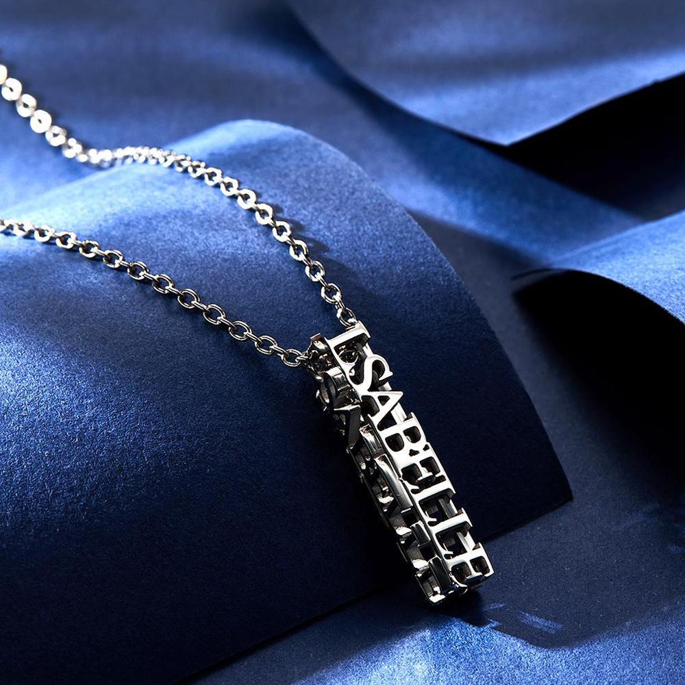 Collana Con Incisione Personalizzata Collana Con Nome Tridimensionale Regalo Per Lei - soufeelit