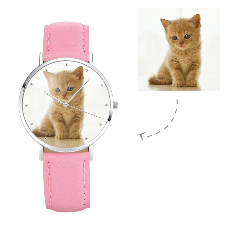 Foto Da Donna Cinturino In Pelle Rosa Da Incidere 36mm