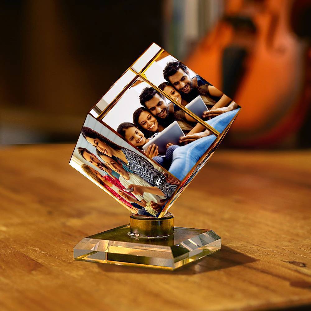 Cornice Per Foto In Cristallo Personalizzata Cubo Di Rubic Regalo Ricordo Da 50 Mm Decorazione Domestica
