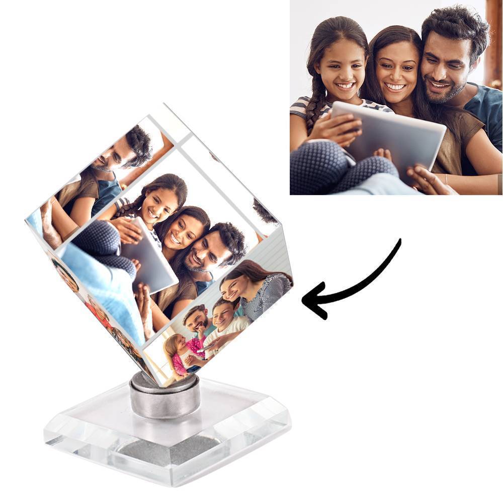 Cornice Per Foto In Cristallo Personalizzata Cubo Di Rubic Regalo Ricordo Da 50 Mm Decorazione Domestica