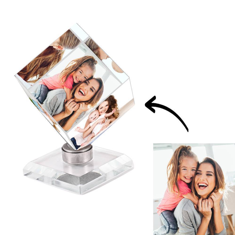 Regali per la festa della mamma - Cornice Per Foto Personalizzata Crystal Rubic's Cube Souvenir Gift 60mm