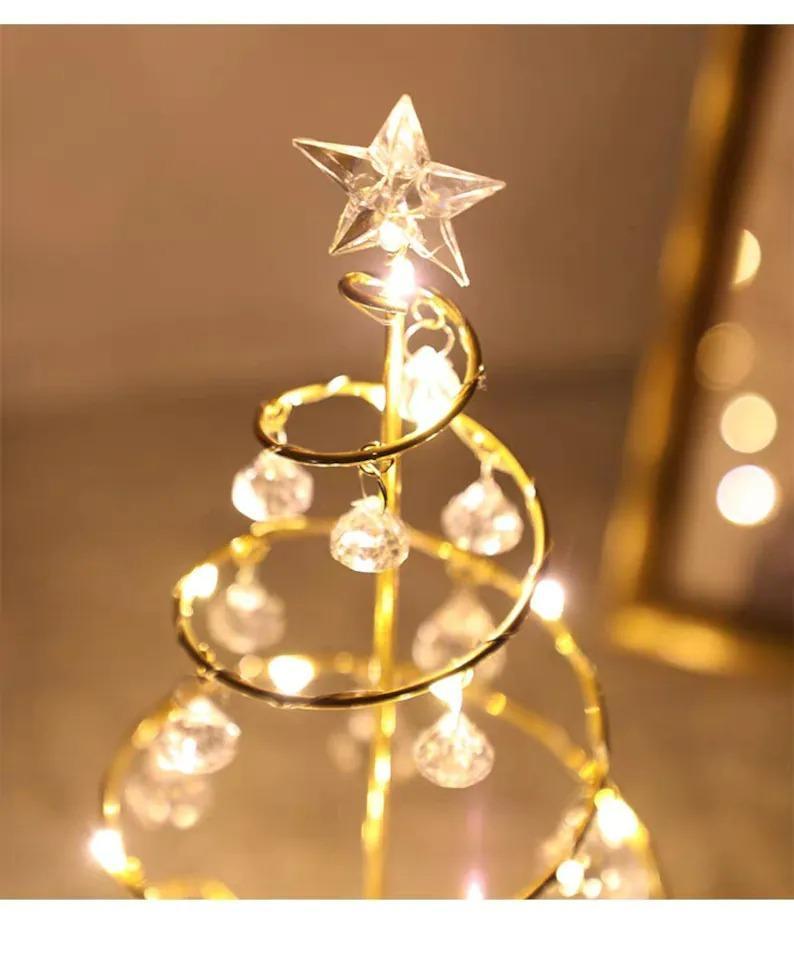 Lampada Da Tavolo Decorativa Con Lampada A Forma Di Diamante In Cristallo Con Luce Notturna Per Albero Di NataleLampada Personalizzata