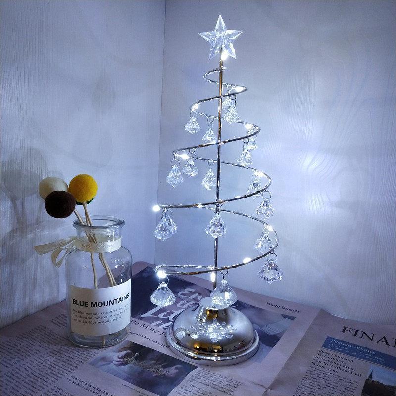 Lampada Da Tavolo Decorativa Con Lampada A Forma Di Diamante In Cristallo Con Luce Notturna Per Albero Di NataleLampada Personalizzata