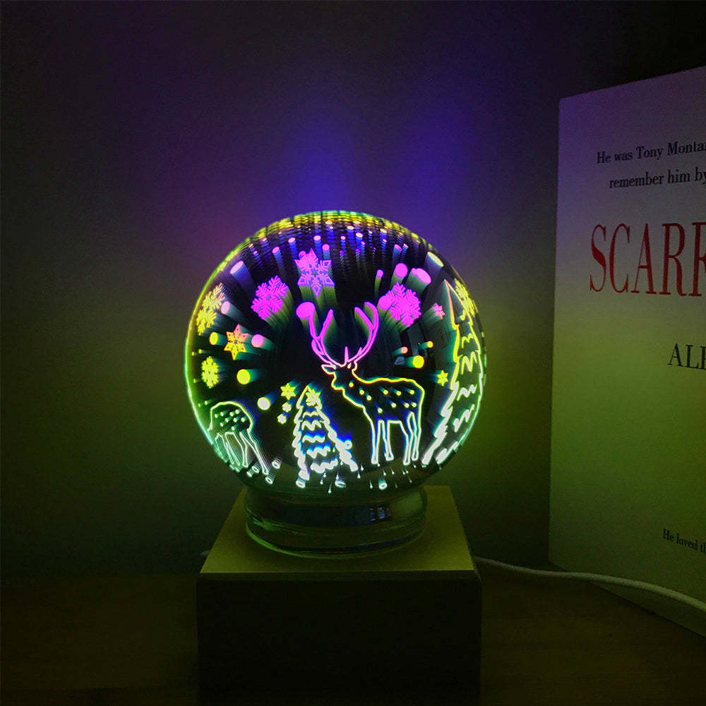 3d Firework Night Light Proiettore Lampada Magic Crystal Glass Ball Light - soufeelit