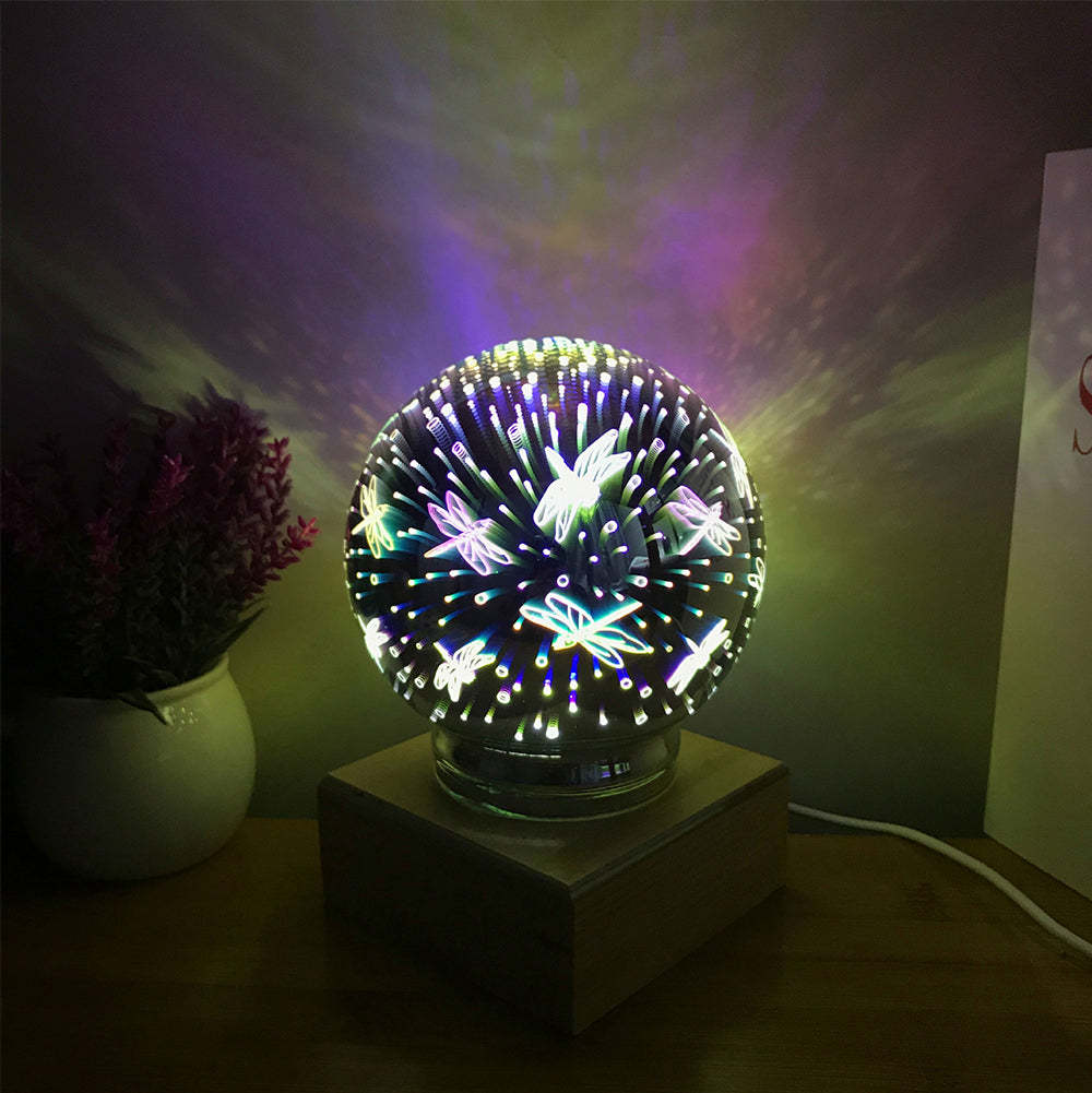 3d Firework Night Light Proiettore Lampada Magic Crystal Glass Ball Light - soufeelit