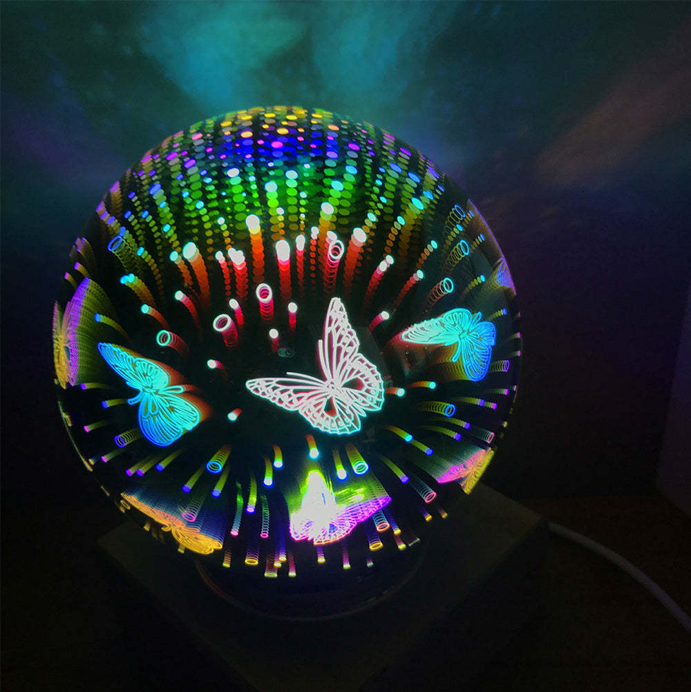3d Firework Night Light Proiettore Lampada Magic Crystal Glass Ball Light - soufeelit