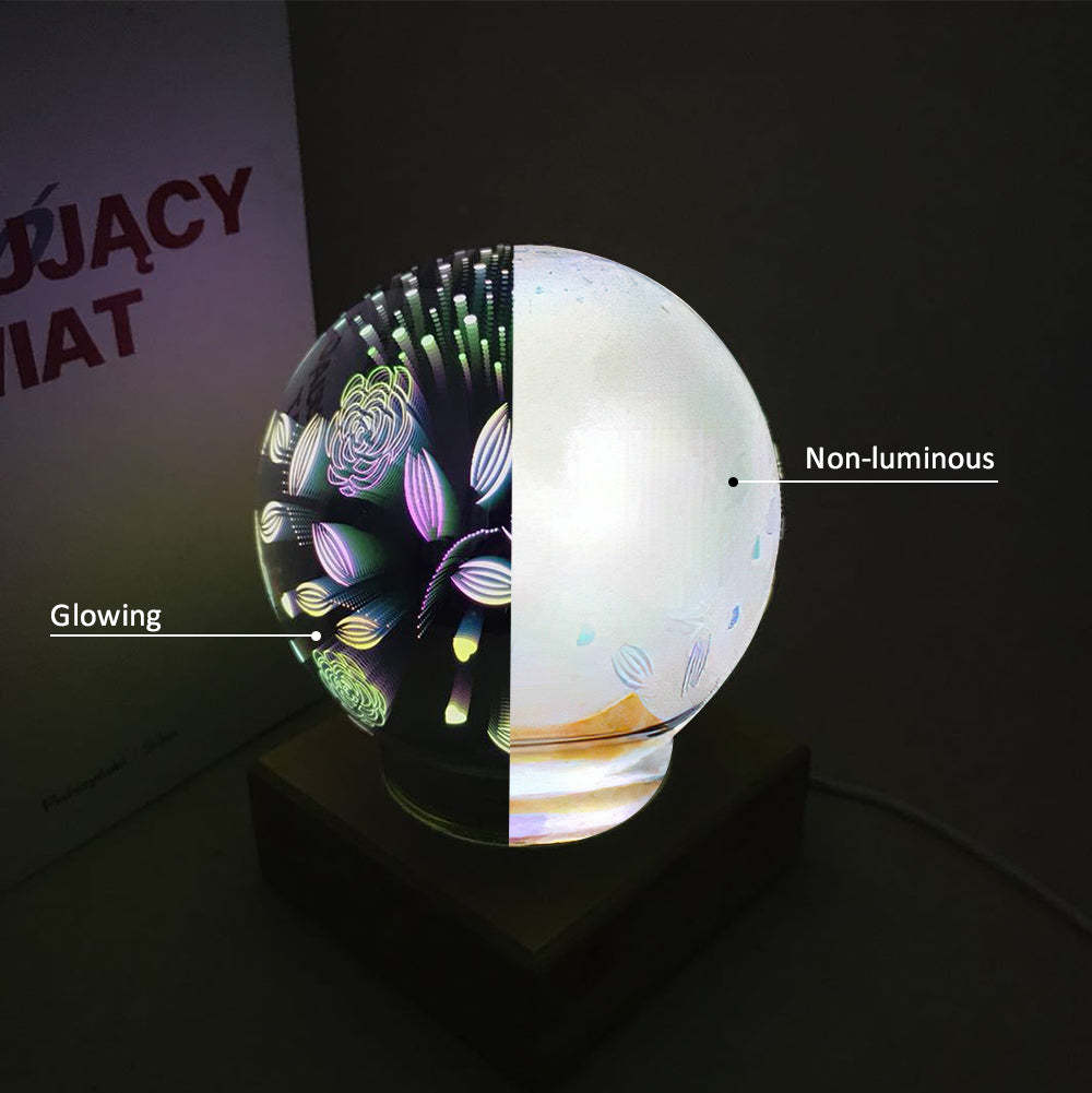 3d Firework Night Light Proiettore Lampada Magic Crystal Glass Ball Light - soufeelit