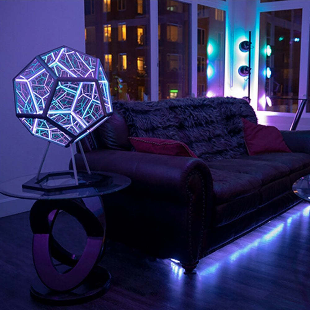 Infinito Dodecaedro Luce Colore Creativo Arte Luce Notturna Decorazioni Per La Casa Regali - soufeelit