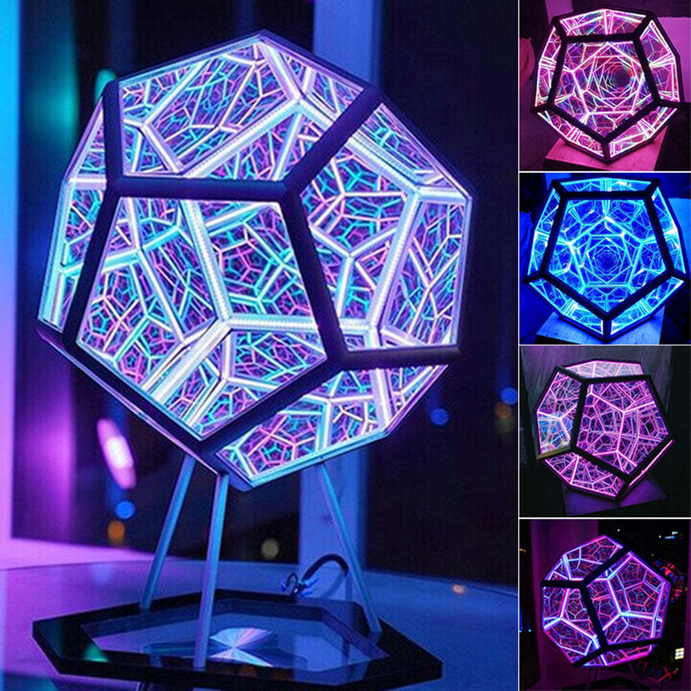 Infinito Dodecaedro Luce Colore Creativo Arte Luce Notturna Decorazioni Per La Casa Regali - soufeelit