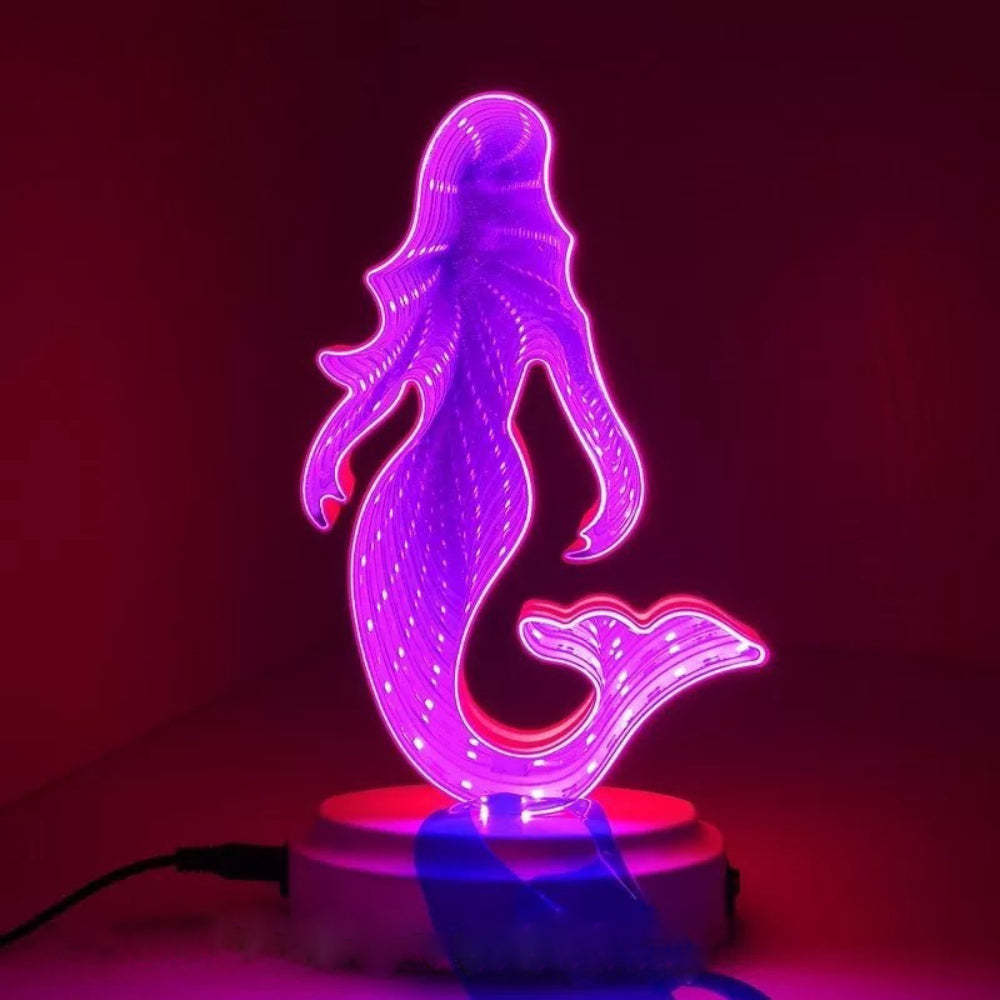 Infinity Mirror Tunnel Light Led Night Light 3d Mirror Light Home Decor Regali - soufeelit