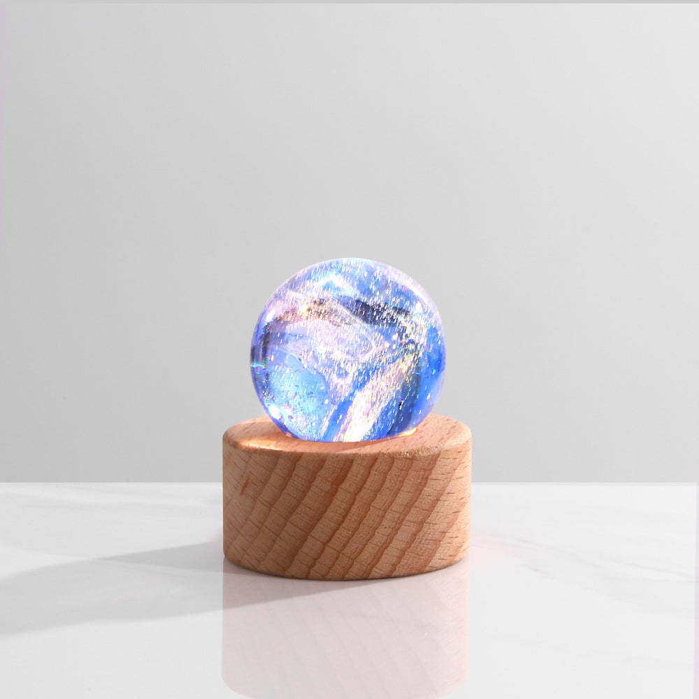 Regali Di Decorazioni Per La Casa Con Luce Notturna In Cristallo Con Lampada Pianeta Stellato Cosmico - soufeelit