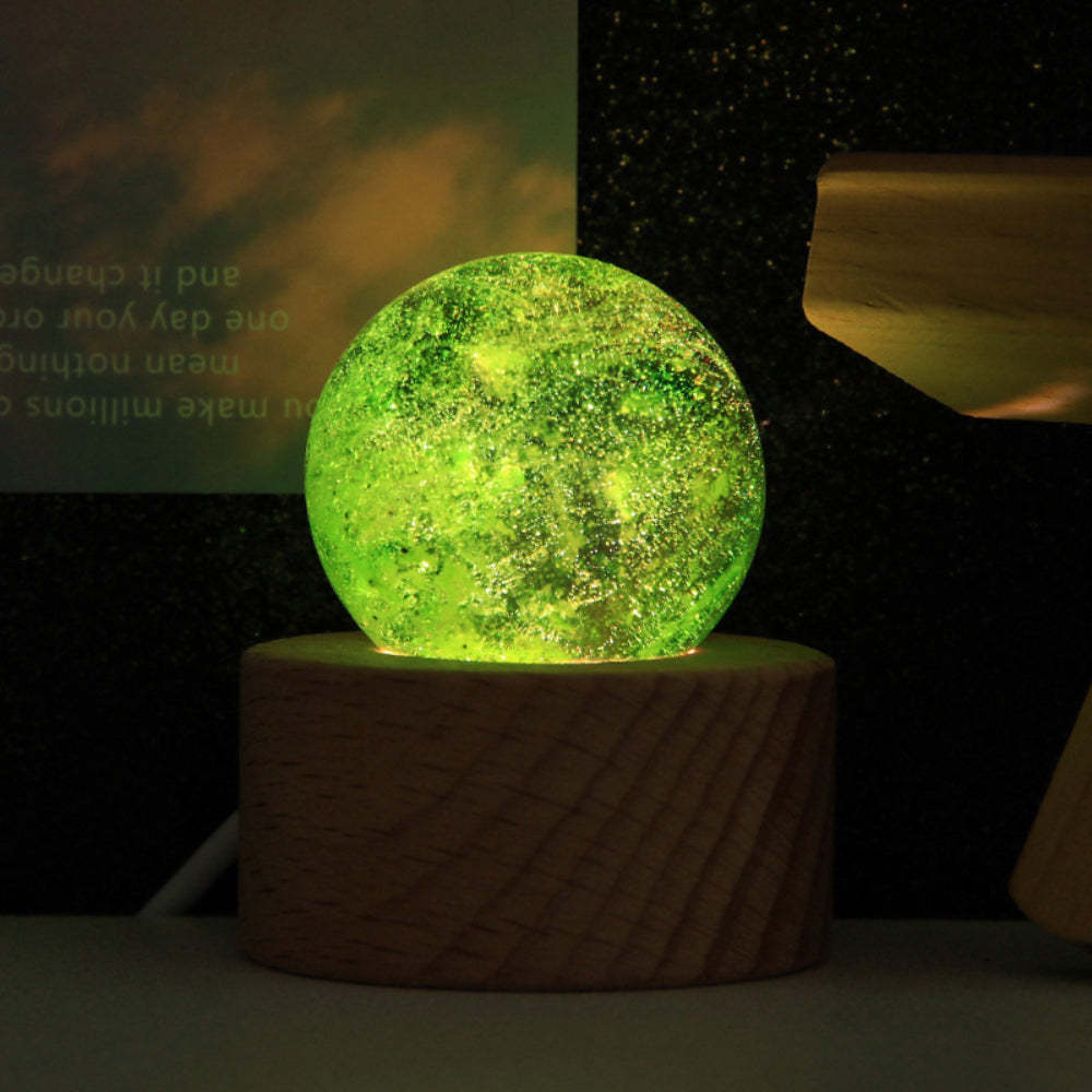 Regali Di Decorazioni Per La Casa Con Luce Notturna In Cristallo Con Lampada Pianeta Stellato Cosmico - soufeelit