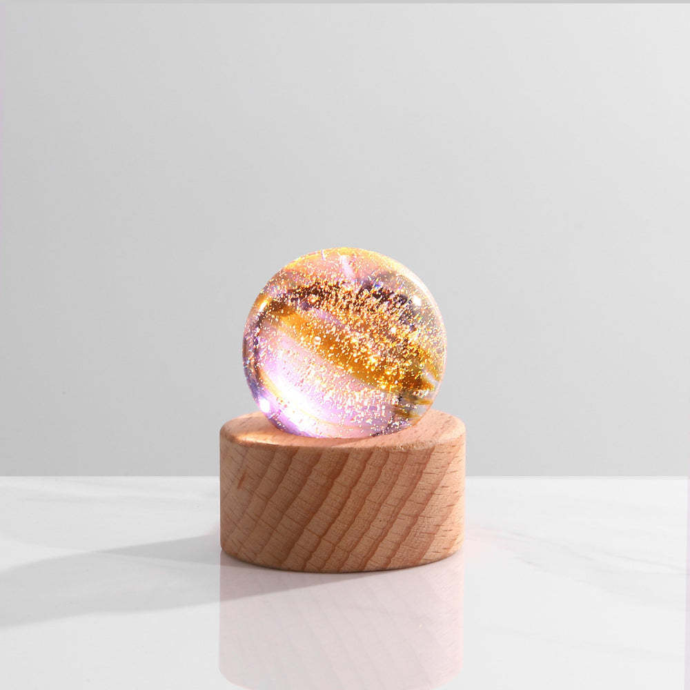 Regali Di Decorazioni Per La Casa Con Luce Notturna In Cristallo Con Lampada Pianeta Stellato Cosmico - soufeelit