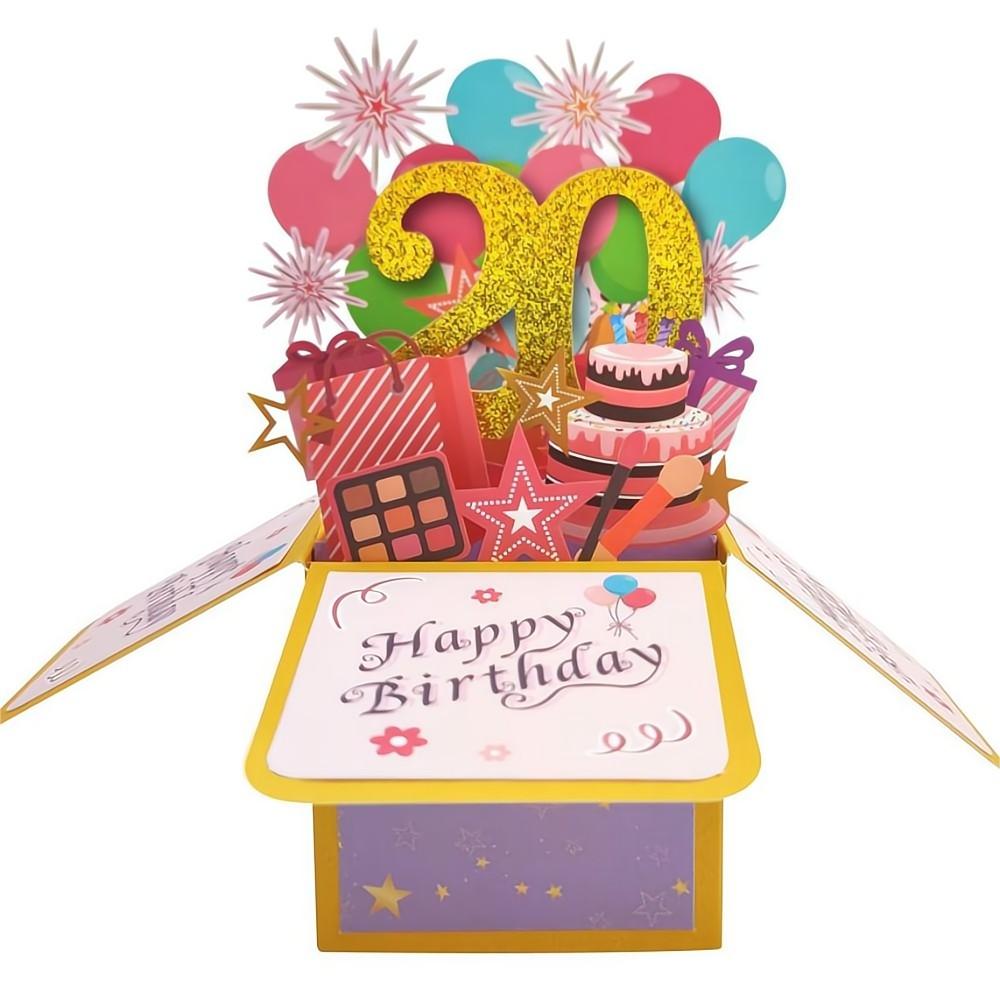 Biglietto Di Auguri Pop-up 3d Per Il 20° Compleanno