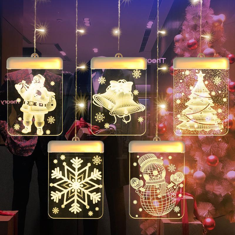 Confezione Da 5 Luci Natalizie Con Luci A Corda, Luci Appese, Decorazioni Per L'albero Di NataleLampada Personalizzata