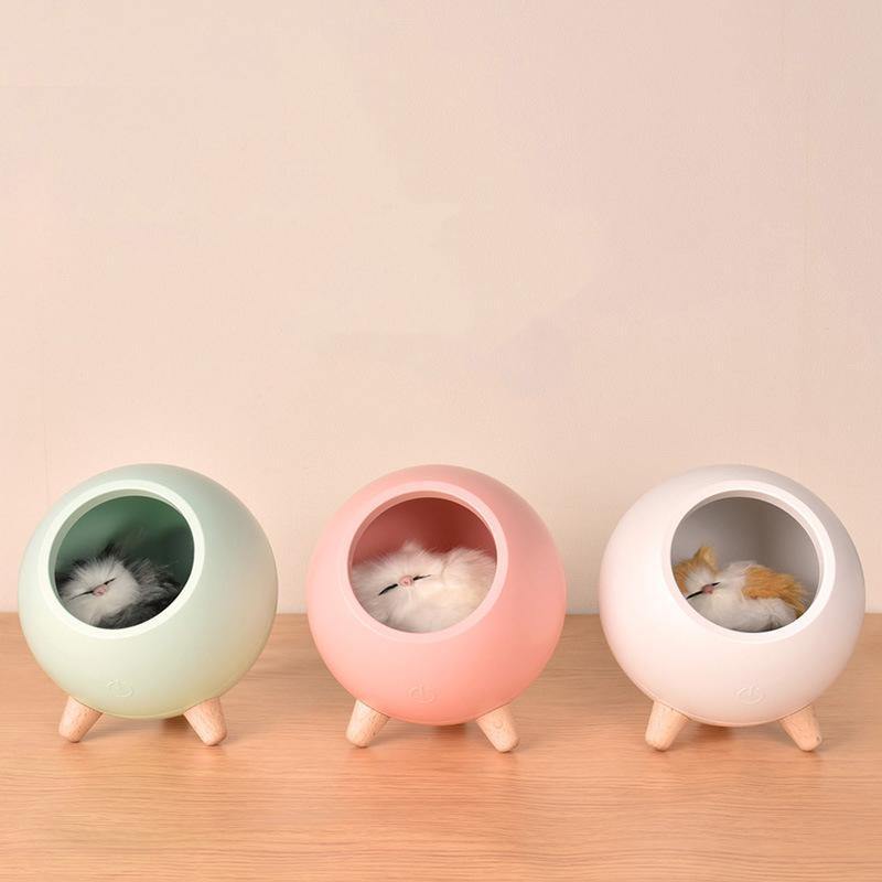 Creative Kitten Pet House Night Light Touch Lampada Regolabile Decorazione Della CasaLampada Personalizzata