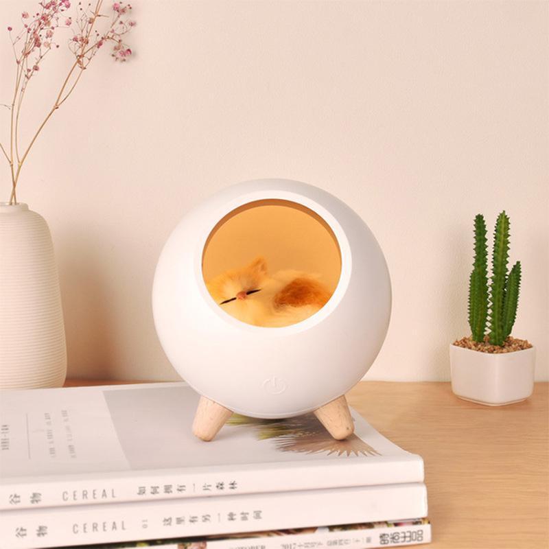 Creative Kitten Pet House Night Light Touch Lampada Regolabile Decorazione Della CasaLampada Personalizzata