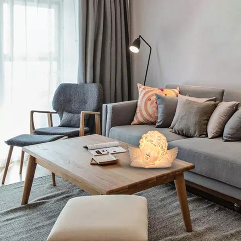 Statua Di Angioletto Luci Lampada In Ceramica Collezione Famiglia Decorazione Per La CasaLampada Personalizzata